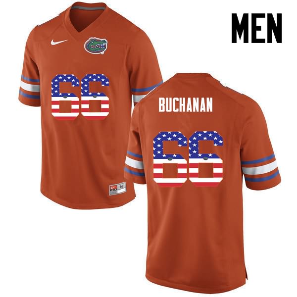 Men's NCAA Florida Gators Nick Buchanan #66 Stitched Authentic USA Flag Fashion Nike Orange College Football Jersey PQZ5065TT